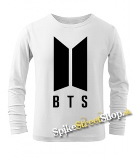 BTS - BANGTAN BOYS - Logo - biele pánske tričko s dlhými rukávmi