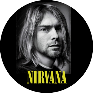 Podložka pod myš KURT COBAIN - Portrait & Yellow Logo - okrúhla