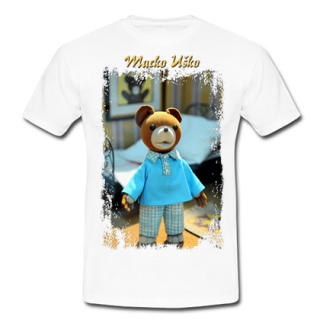 MACKO UŠKO - Motív 1 - biele detské tričko