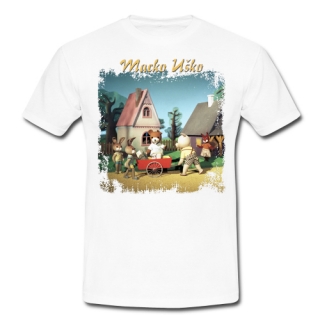 MACKO UŠKO - Motív 2 - biele detské tričko