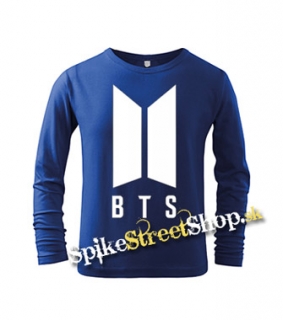 BTS - BANGTAN BOYS - Logo - modré detské tričko s dlhými rukávmi