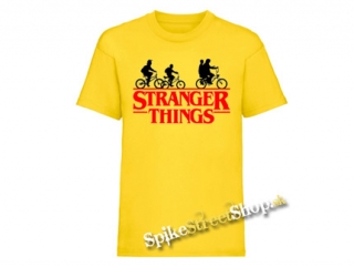 STRANGER THINGS - Bicycle Gang - žlté detské tričko