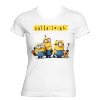 MINIONS - MIMONI - Motív 1 - biele dámske tričko