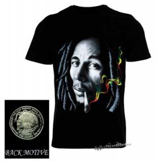 BOB MARLEY - Smoke Rasta Man - čierne pánske tričko