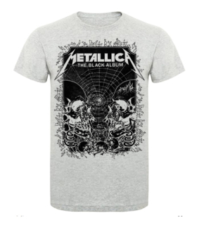 METALLICA - The Black Album Poster Mens - šedé pánske tričko
