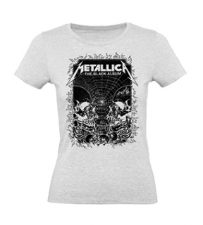 METALLICA - The Black Album Poster Womens - šedé dámske tričko