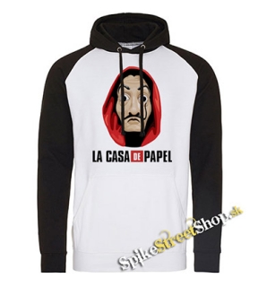 PAPIEROVÝ DOM - LA CASA DE PAPEL - Logo & Mask - čiernobiela pánska mikina