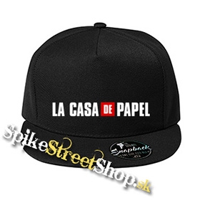 PAPIEROVÝ DOM - LA CASA DE PAPEL - Logo - čierna šiltovka model "Snapback"