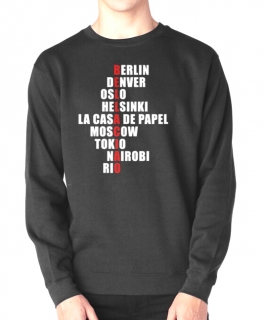 PAPIEROVÝ DOM - LA CASA DE PAPEL - Bella Ciao Names - mikina bez kapuce