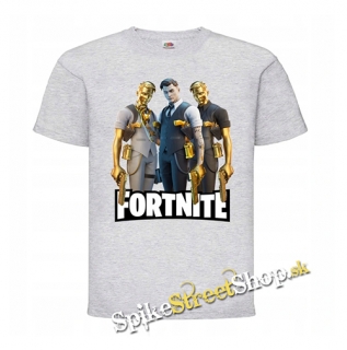 FORTNITE - Golden Skins - Sivé pánske tričko