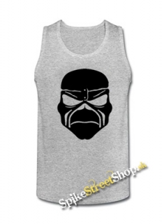 IRON MAIDEN - Eddie Graphic Head - Mens Vest Tank Top - šedé