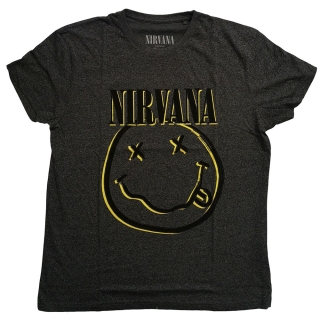 NIRVANA - Inverse Smiley - čierne pánske tričko