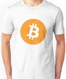 BITCOIN - Logo - biele pánske tričko