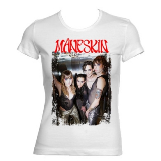 MANESKIN - Logo Portrait Band - biele dámske tričko