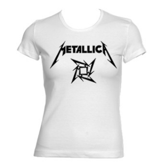 METALLICA - Ninja Logo - biele dámske tričko