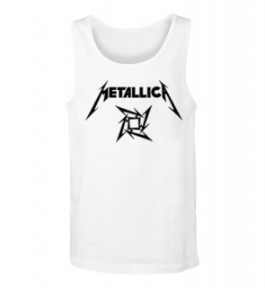 METALLICA - Ninja Logo - Mens Vest Tank Top - biele