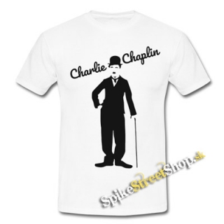 CHARLIE CHAPLIN - Portrait Motive 1 - biele detské tričko
