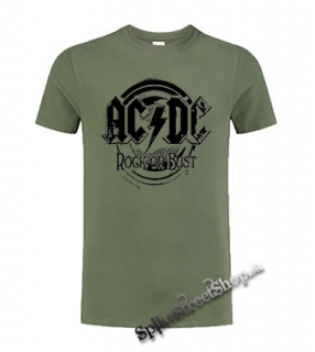 AC/DC - Rock Or Bust - olivové pánske tričko