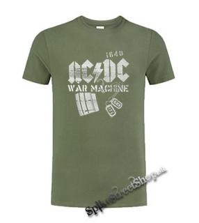 AC/DC - War Machine - olivové pánske tričko
