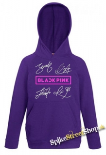 BLACKPINK - Logo & Signature - fialová detská mikina