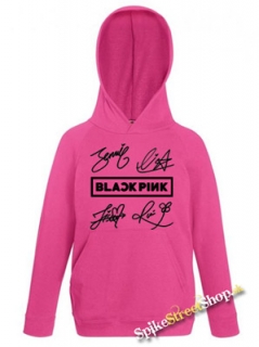 Detská ružová mikina BLACKPINK - Logo & Signature