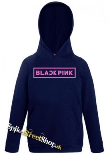 BLACKPINK - Logo Pink - tmavomodrá detská mikina