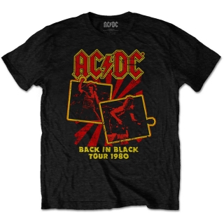 AC/DC - Back in Black Tour 1980 - čierne pánske tričko
