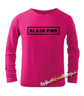 BLACKPINK - Logo - ružové detské tričko s dlhými rukávmi