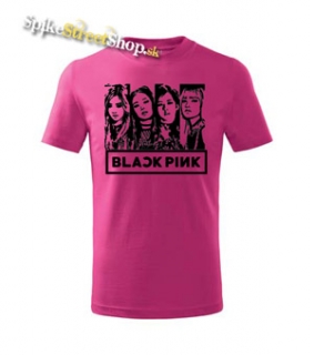 BLACKPINK - Logo & Band - ružové detské tričko