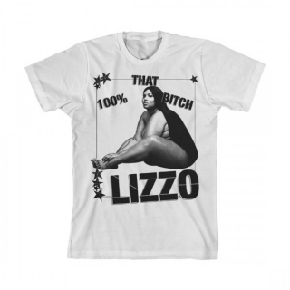 LIZZO - 100% That Bitch - biele pánske tričko