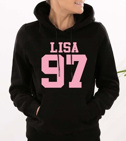 LISA 97 - Pink Logo - čierna dámska mikina