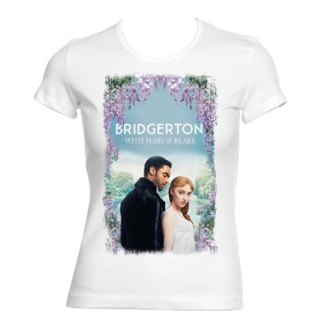 BRIDGERTON - Mary & Blake Portrait - biele dámske tričko