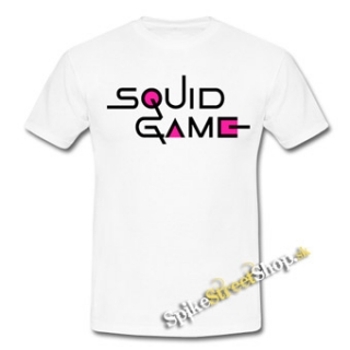 SQUID GAME - Logo Colour Pink - biele pánske tričko