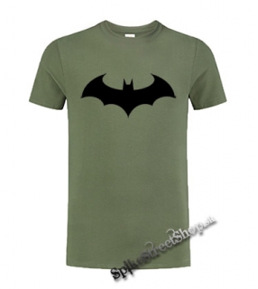 BATMAN - Modern Logo - olivové pánske tričko