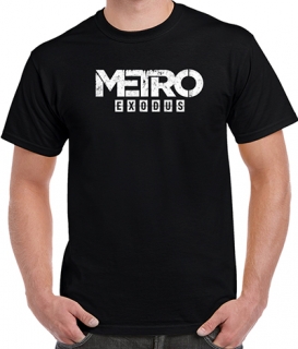 METRO EXODUS - Logo - čierne detské tričko