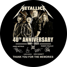 METALLICA - 40th Anniversary Signature Portrait - okrúhla podložka pod pohár