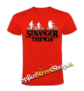 STRANGER THINGS - Bicycle Gang - červené detské tričko