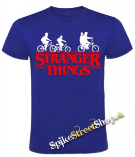 STRANGER THINGS - Bicycle Gang - kráľovskymodré pánske tričko