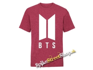 BTS - BANGTAN BOYS - Logo - červené melírované detské tričko