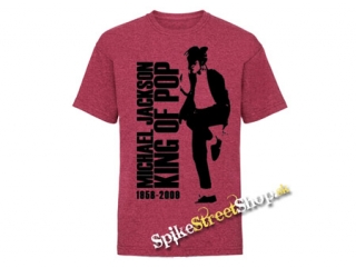 MICHAEL JACKSON - King Of Pop - červené melírované detské tričko