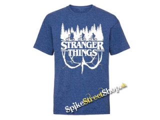 STRANGER THINGS - Logo Flip - modré detské tričko