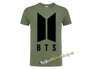 BTS - BANGTAN BOYS - Logo - olivové detské tričko