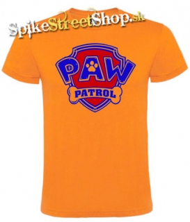LABKOVÁ PATROLA - PAW PATROL - Logo - oranžové chlapčenské tričko