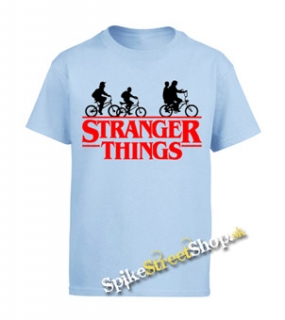 STRANGER THINGS - Bicycle Gang - svetlomodré pánske tričko