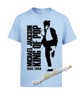 MICHAEL JACKSON - King Of Pop - svetlomodré pánske tričko