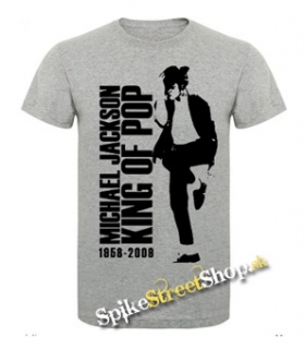 MICHAEL JACKSON - King Of Pop - sivé pánske tričko