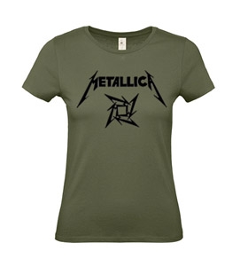 METALLICA - Ninja Logo - khaki dámske tričko
