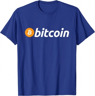 BITCOIN - Logo - kráľovsky-modré detské tričko