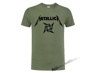 METALLICA - Ninja Logo - olivové detské tričko