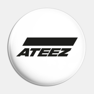 ATEEZ - Black Logo - okrúhla podložka pod pohár